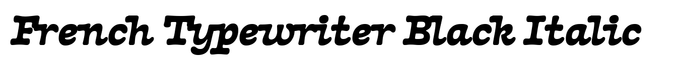 French Typewriter Black Italic image